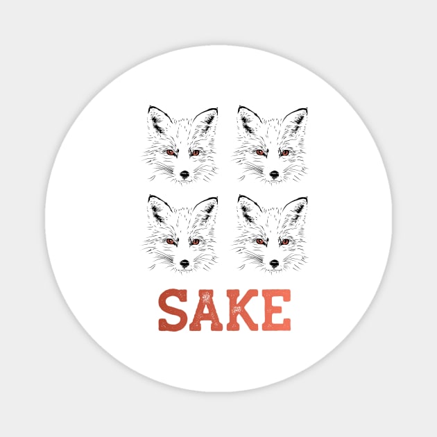 Four Fox Sake III Magnet by THUD creative